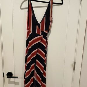 Topshop striped wrap dress - size 4 (fits a 6)